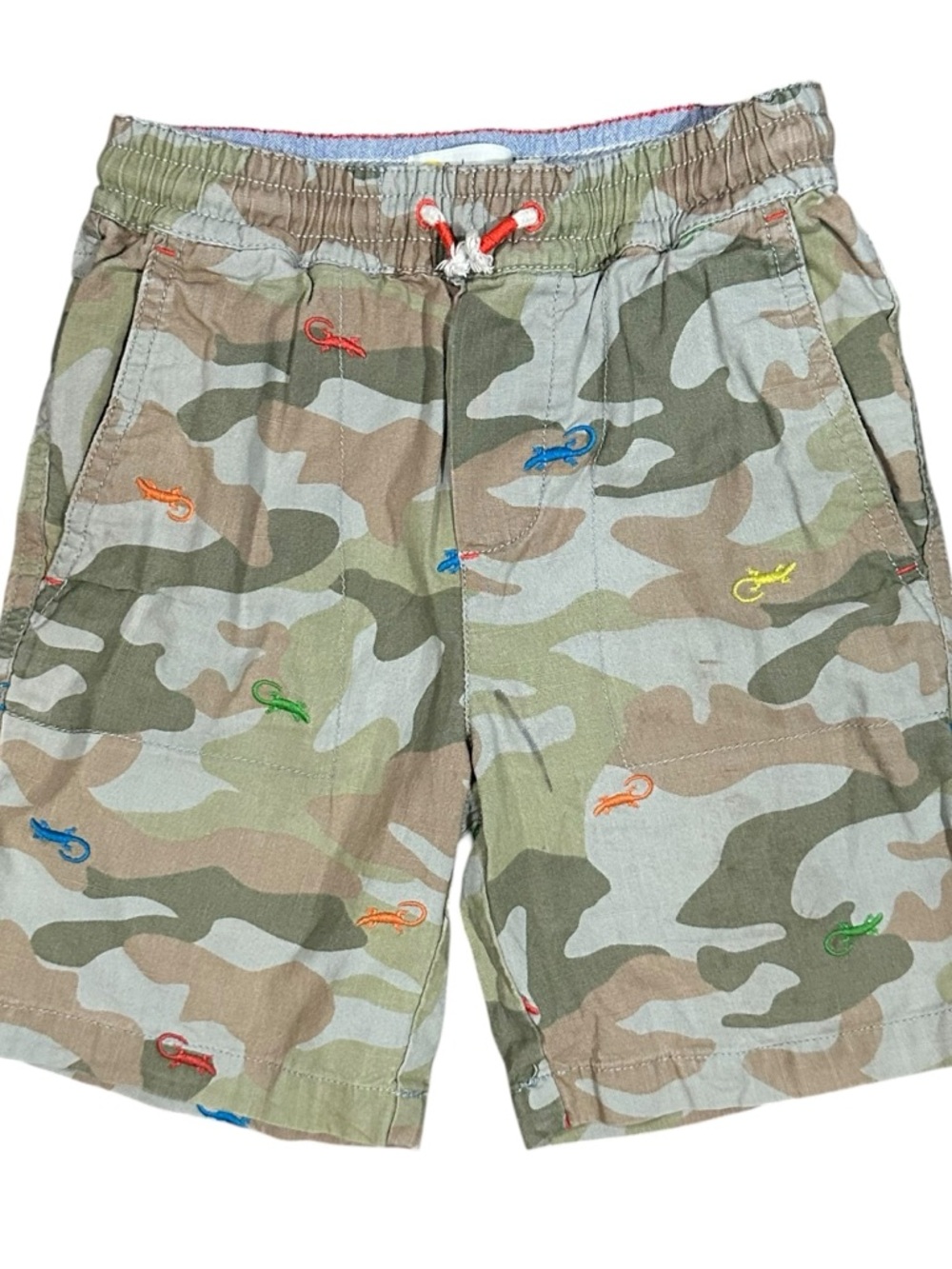 Mini Boden Embroidered Camo Shorts